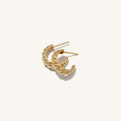 ANGEL HOOPS GOLDEN EARRINGS (silver 5 6)